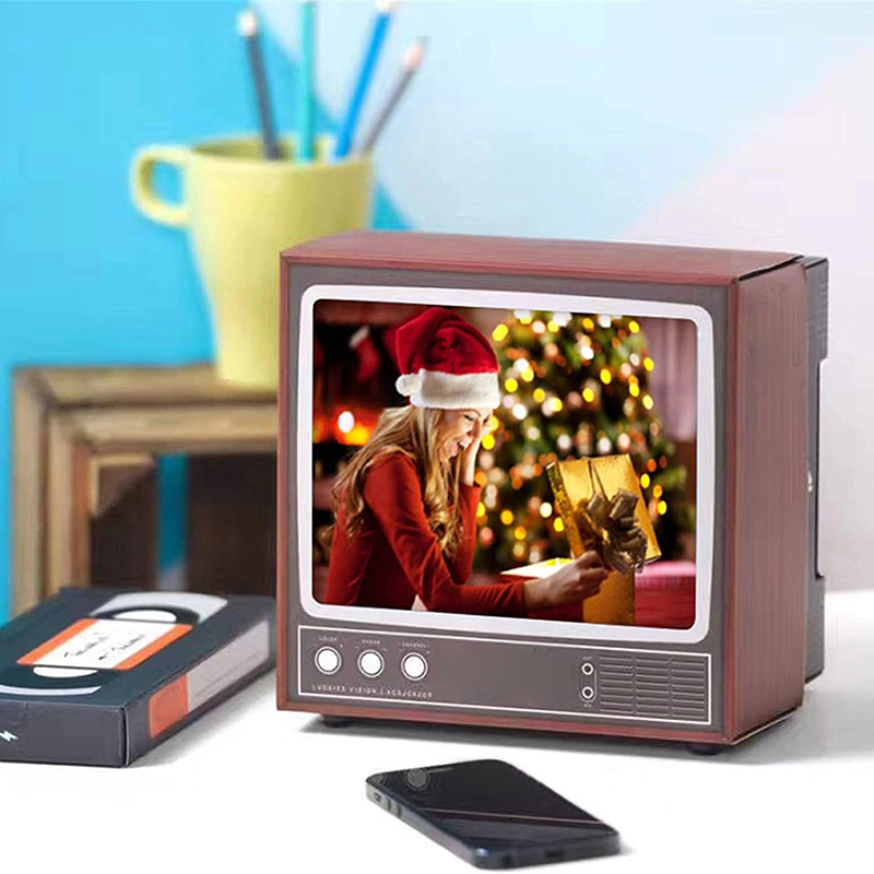 Retro TV Phone Holder Phone Stand Phone Screen Magnifier Phone Holder Screen Magnifier for Cell Phone Portable Jhp-Best
